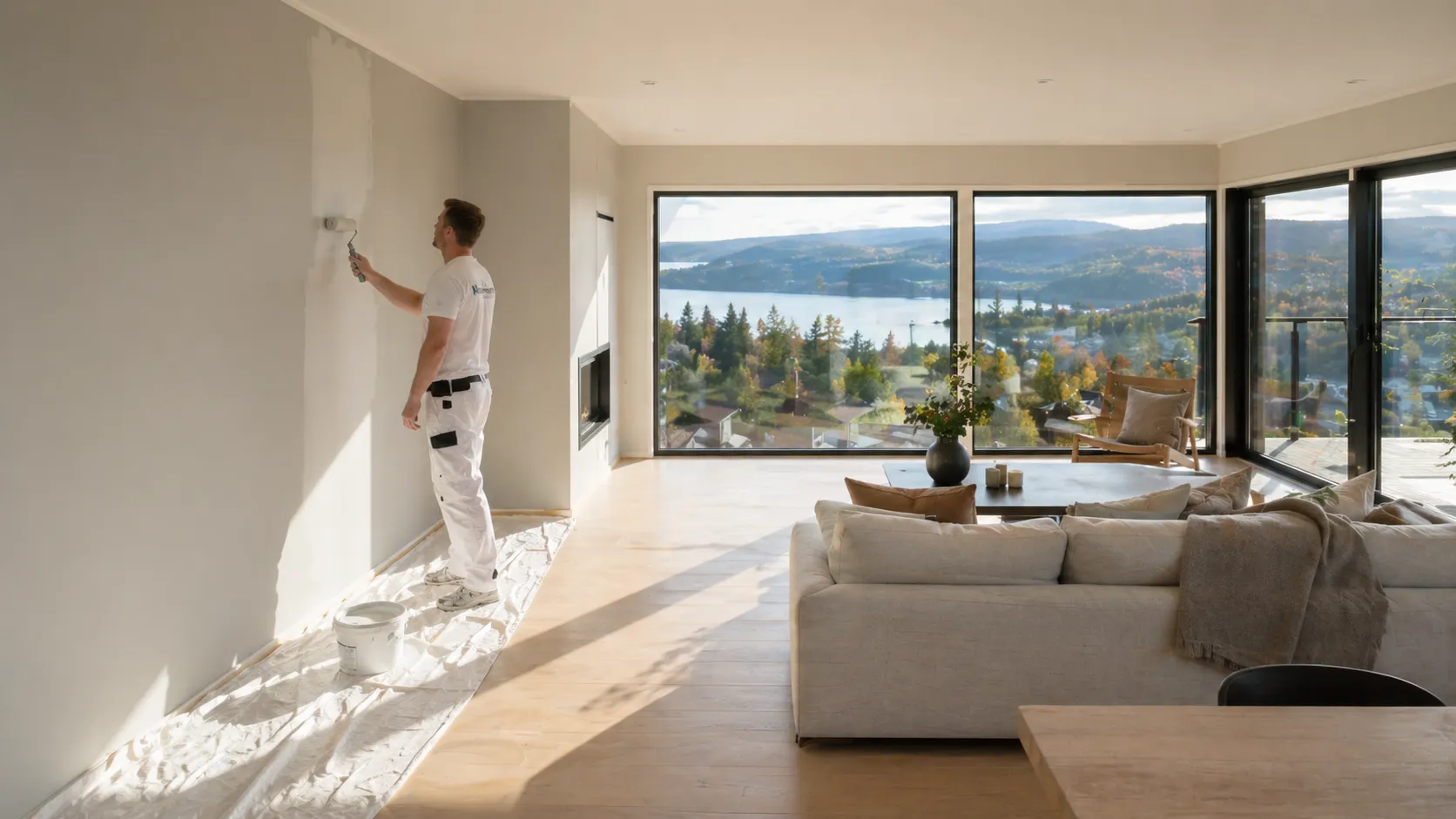 Maling innvendig utført av Malermestrene Indre Østland AS