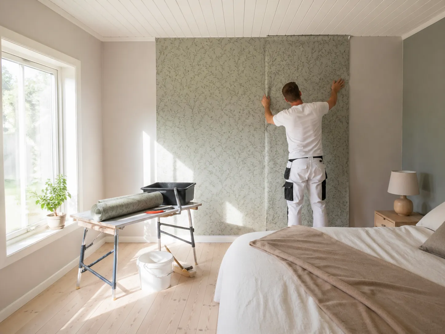 Tapetsering utført av Malermestrene Indre Østland AS
